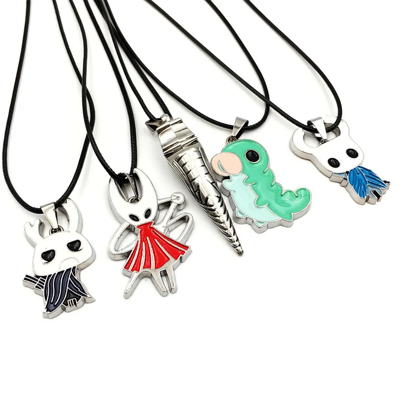 

Hollow Knight Necklace for Men Women Cartoon Game Necklaces Fashion Accessory Jewelry Pendant Metal Chain Choker Collares Gifts