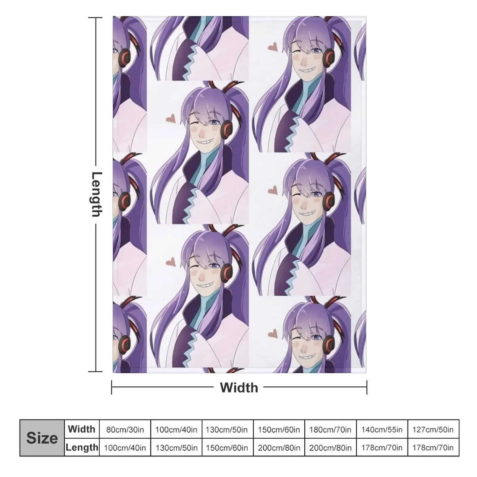 Gakupo Kamui - Vocaloid Throw Blanket Thin Comforter bed plaid Furry Blankets