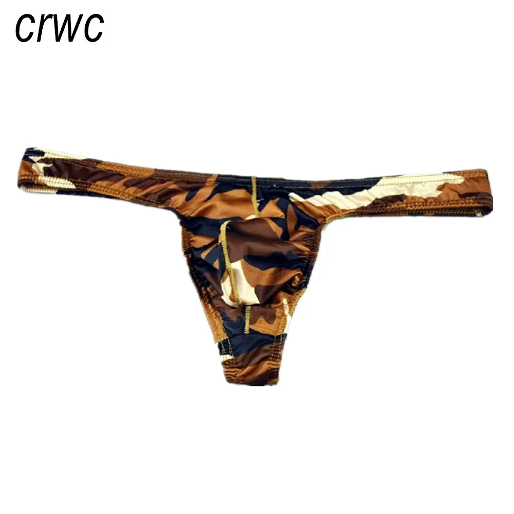 Sexy Men thong Gay underwear Penis Pouch Jockstrap Camouflage Nylon Male panties Jocks Bikini G-strings