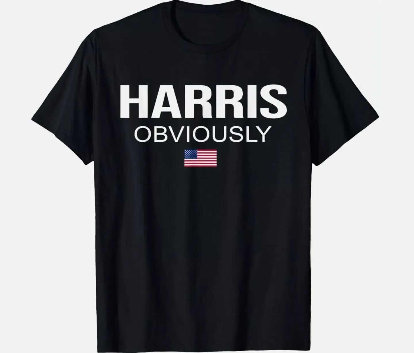 

Harris Obviously For President 2024 Kamala American Flag T-Shirt