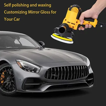 1 set car beauty waxing machine automotive polishing scratch repair small electric flat polishing machine EU plug