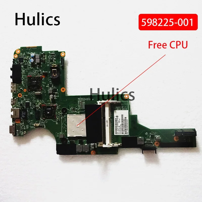 

Hulics б/у 598225 -001 Материнская плата для HP Pavilion DV5 DV5-2000 AMD, материнская плата для ноутбука, основная плата, бесплатный процессор