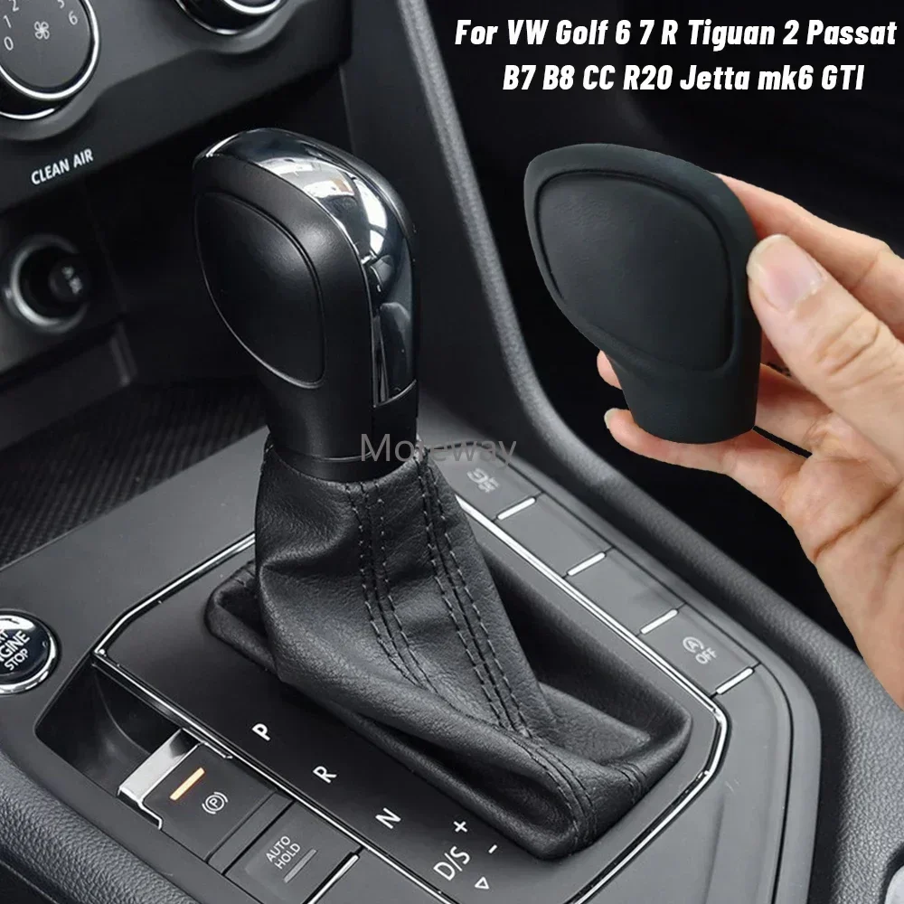 Black ABS Gear Shift Knob Side Cover for VW Golf 6 7 7.5 Passat B7 B8 CC R20 Jetta MK6 GLI Tiguan MK2 Car Accessories