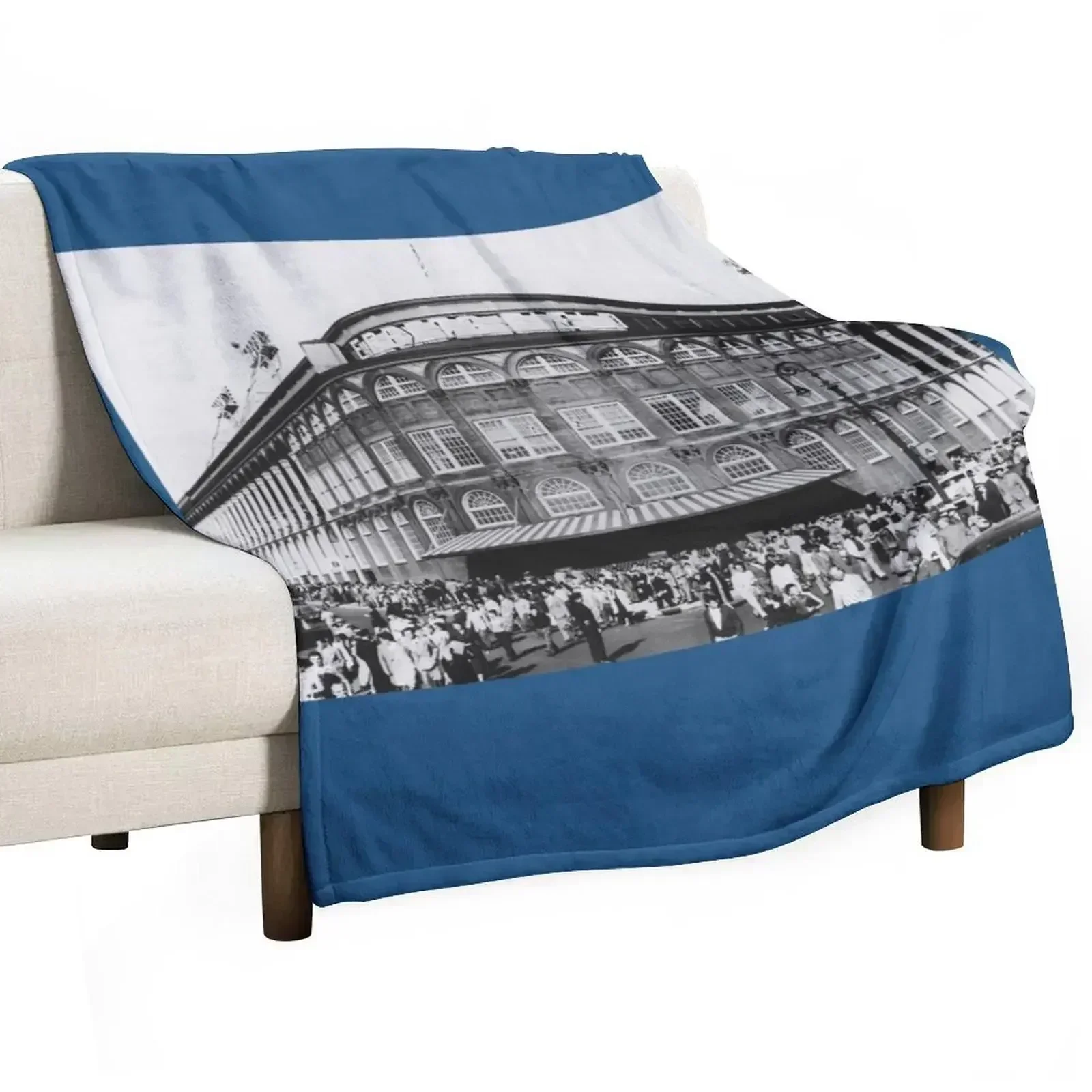 

NYC, Ebbets Field Baseball Stadium, 1950s, Historic Photo Throw Blanket Single decorative Hair Luxury Brand Blankets