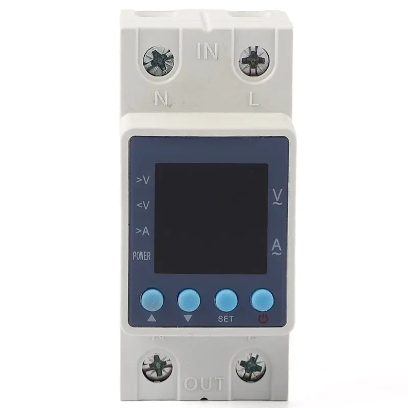 TFORU-Multifunctional Over/Under Voltage Protector 120VAC 63A, Adjustable Current & Voltage Relay With LED Display