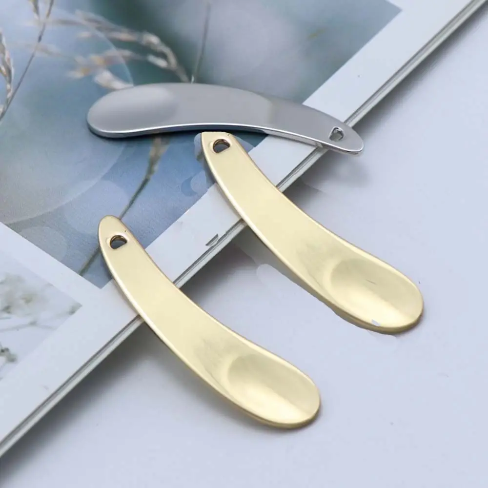 Silver Gold Makeup Tools Eye Cream Stick Metal Massage Spoon Makeup Spatula Mini Cosmetic Spoon Facial Cream Spoon Curved Scoop