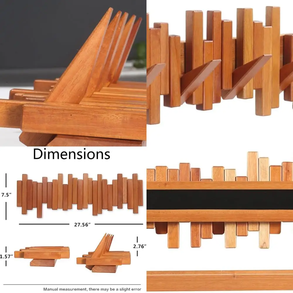 

Настенная вешалка из натурального вишневого дерева с 7 уникальными откидными крючками для шляп, сумок и зонтов