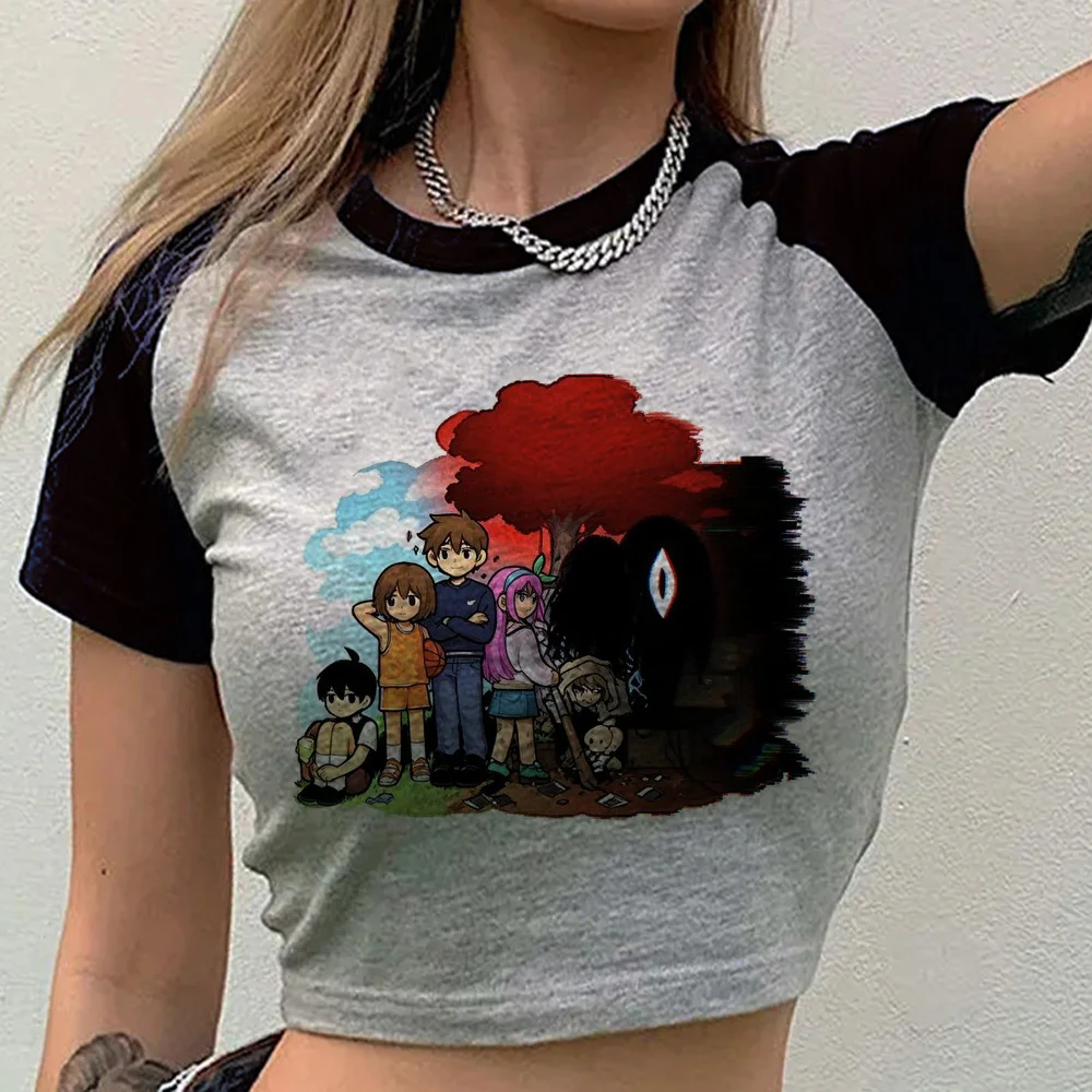 Omori crop top women japanese cute grunge t shirt cute grunge summer