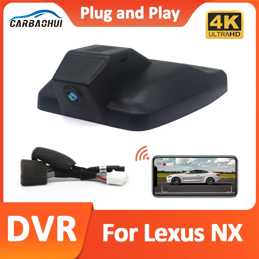 

4K UHD Plug and Play WiFi Car DVR Dash Cam For Lexus NX NX300H NX300 NX200T NX200 NX 300H 300 200T 200 2018-2021 By APP Control