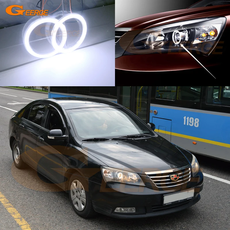 For Geely Emgrand EC7-RV 7 RV 2009 2010 2011 2012 Day Light Excellent Ultra Bright COB Led Angel Eyes Kit Halo Rings