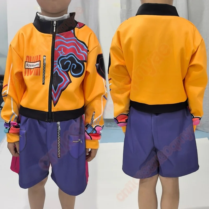 

K-Pop Rumi Zoey Mira Demon Hunters Cosplay Costume for Girl Halloween Stage 3D Printed Pattern Role Play Clothes for children