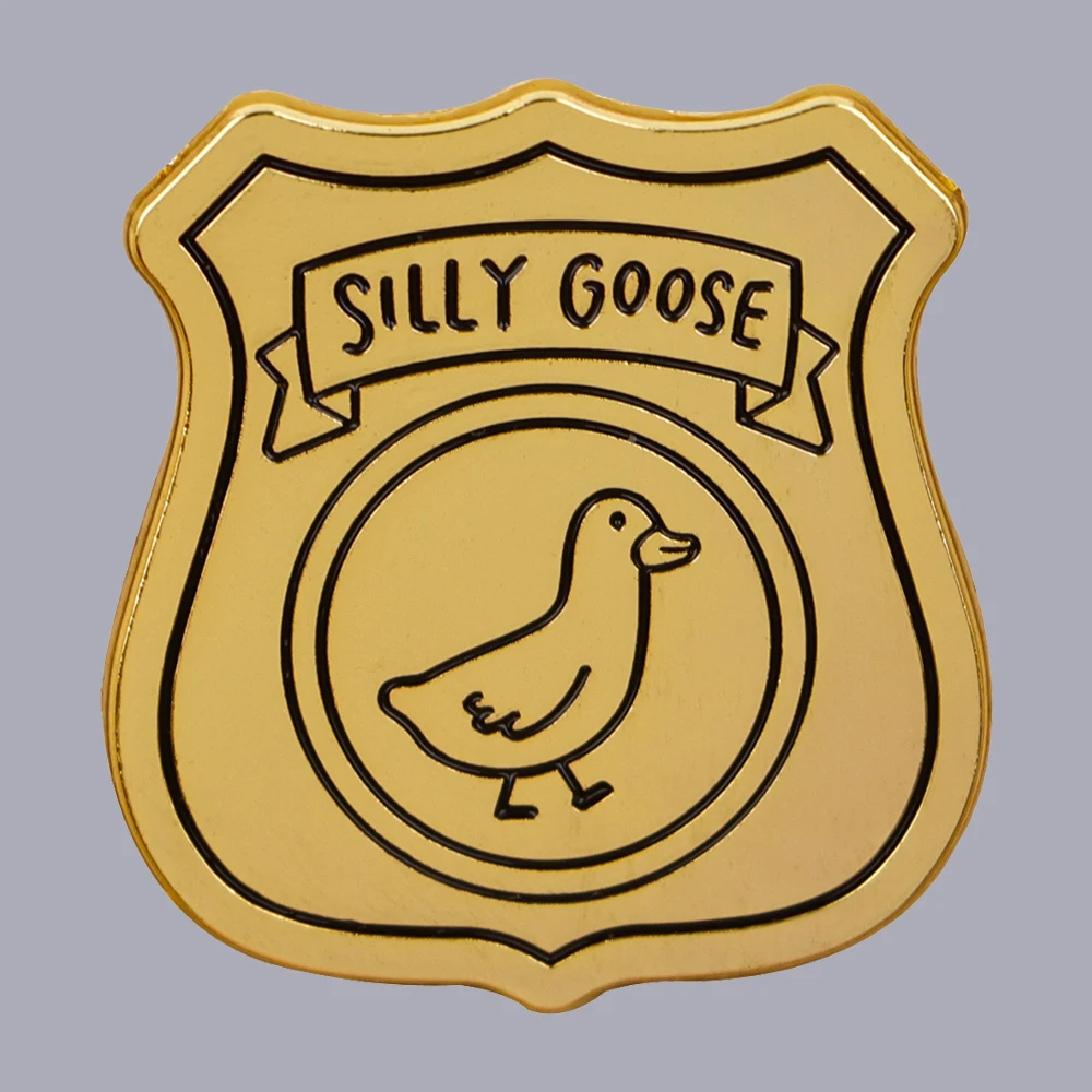 Silly Goose Enamel Lapel Pin Badge Pins Hats Clothes Backpacks Decoration Jewelry Accessories Gift