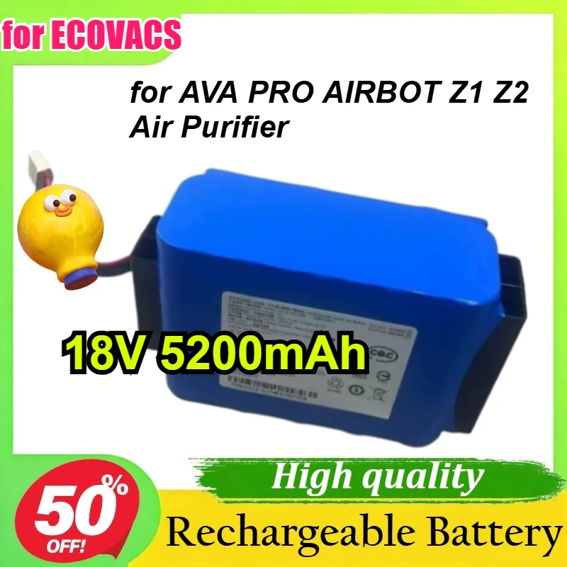 

18V 5200mAh for ECOVACS AVA PRO AIRBOT Z1 Z2 Air Purifier Li-ion Battery