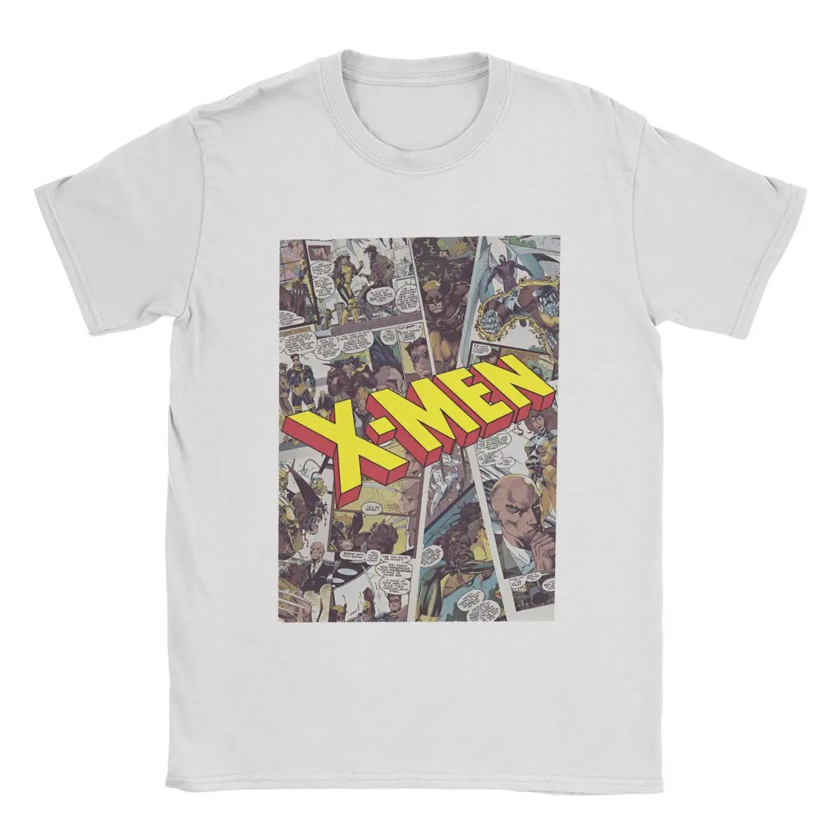 Crazy X-Men Wolverine T-shirt per uomo girocollo in cotone T-shirt Xmen Group manica corta T-shirt taglie forti