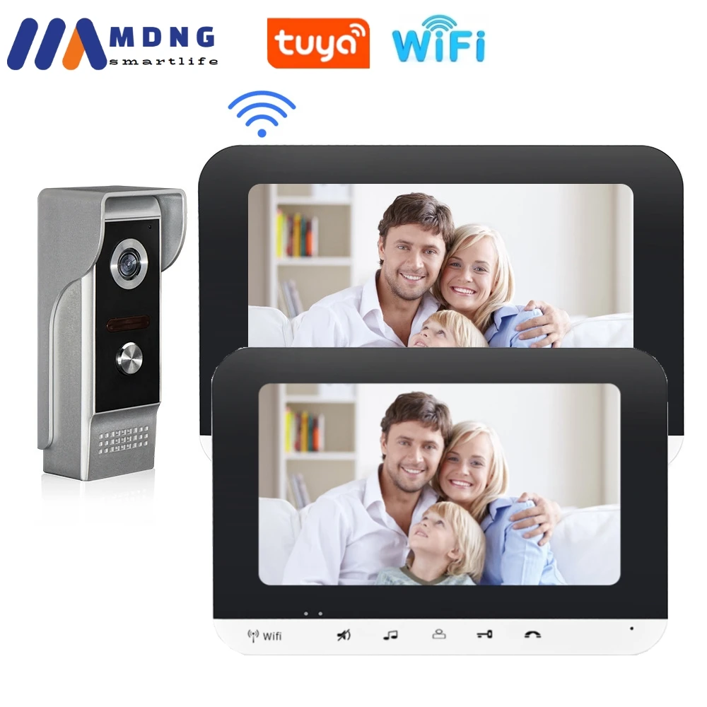 7 Inch WiFi Video Intercom Systerm Doorbell Camera Wireless Interphone Tuya Door Phone Remote Unlock for Home Apartment Villa