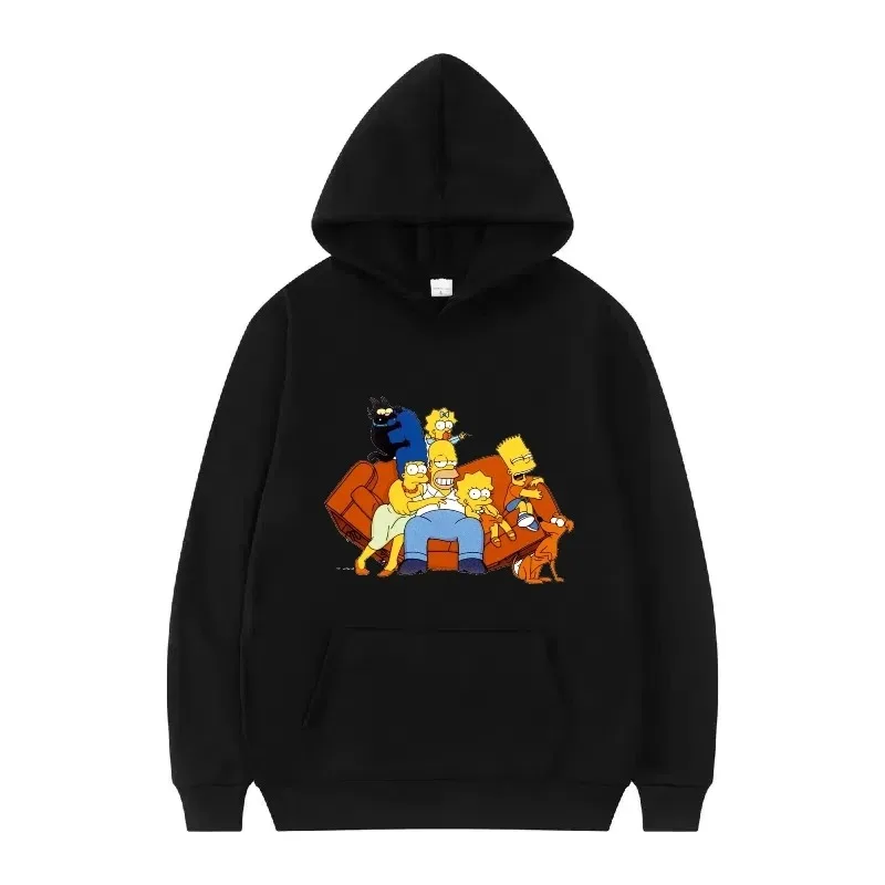 

Толстовки с капюшоном The Simpsons Anime Lover, одежда для любителей аниме, одежда больших размеров, унисекс, высококачественные толстовки, спортивные топы с графическим принтом, мягкие топы для пар