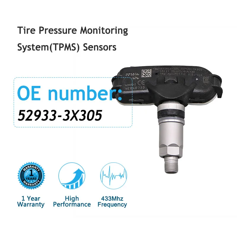 

4PCS 52933-3X305 433MHz TPMS Sensor Tire Pressure Sensor For Hyundai Elantra Kia Cerato Rio