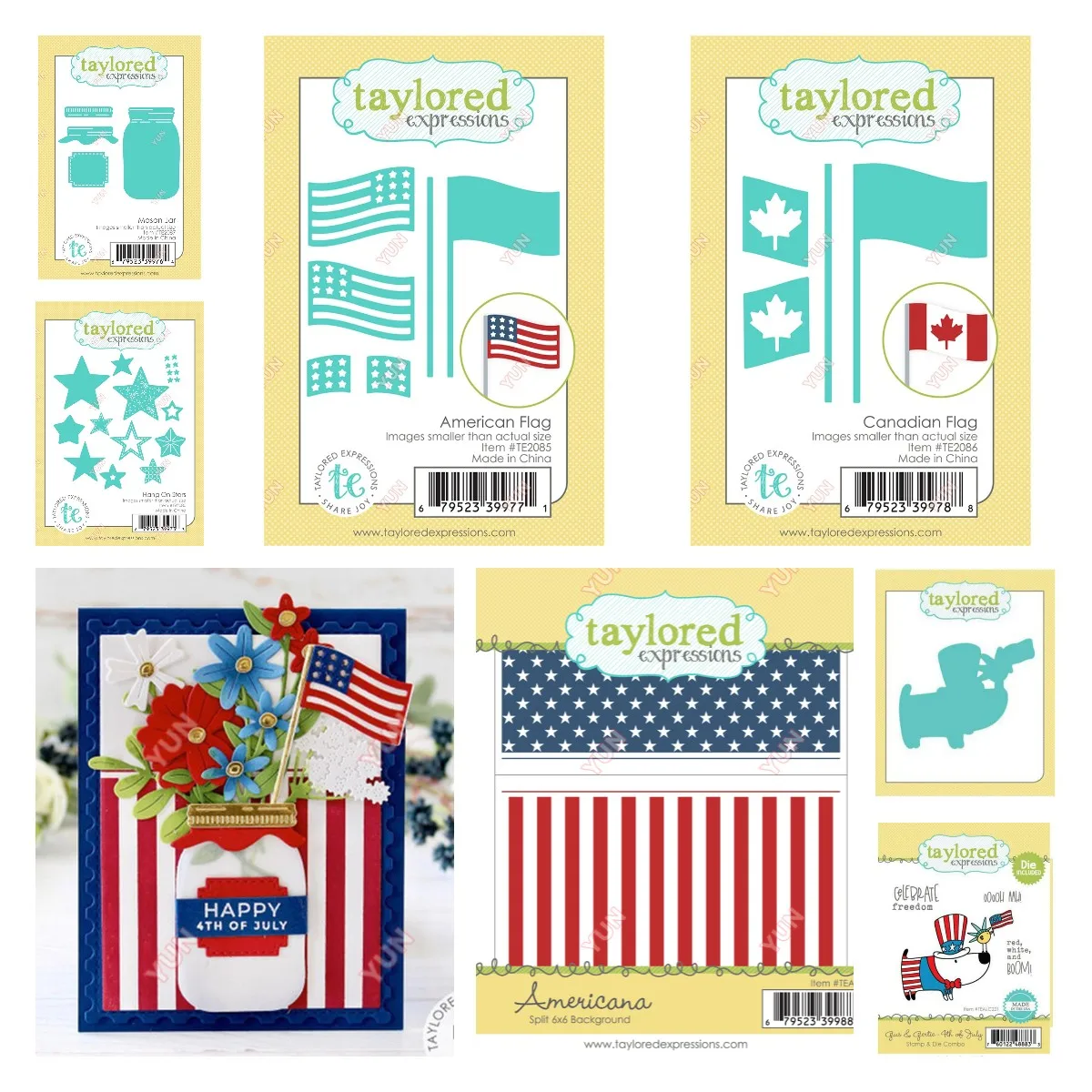 Americana Expressions Flag 2024 New Metal Cutting Dies and Stamps DIY Scrapbooking Card Paper Cards Handmade Album Embossing