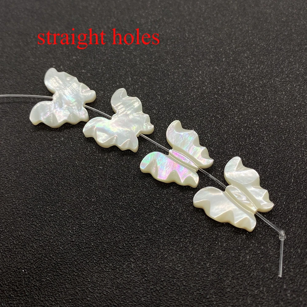 

2 Pcs Natural Seawater Shell 16x18mm Butterfly Shape Straight Holes Loose Bead Suitable For DIY Making Necklace Bracelet Earring