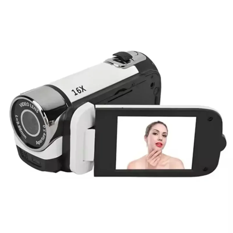 camera digital com luz de preenchimento 1080p 16mp 24 tela rotativa filmadoras zoom 16x gravador de video hd novos presentes dv22 01