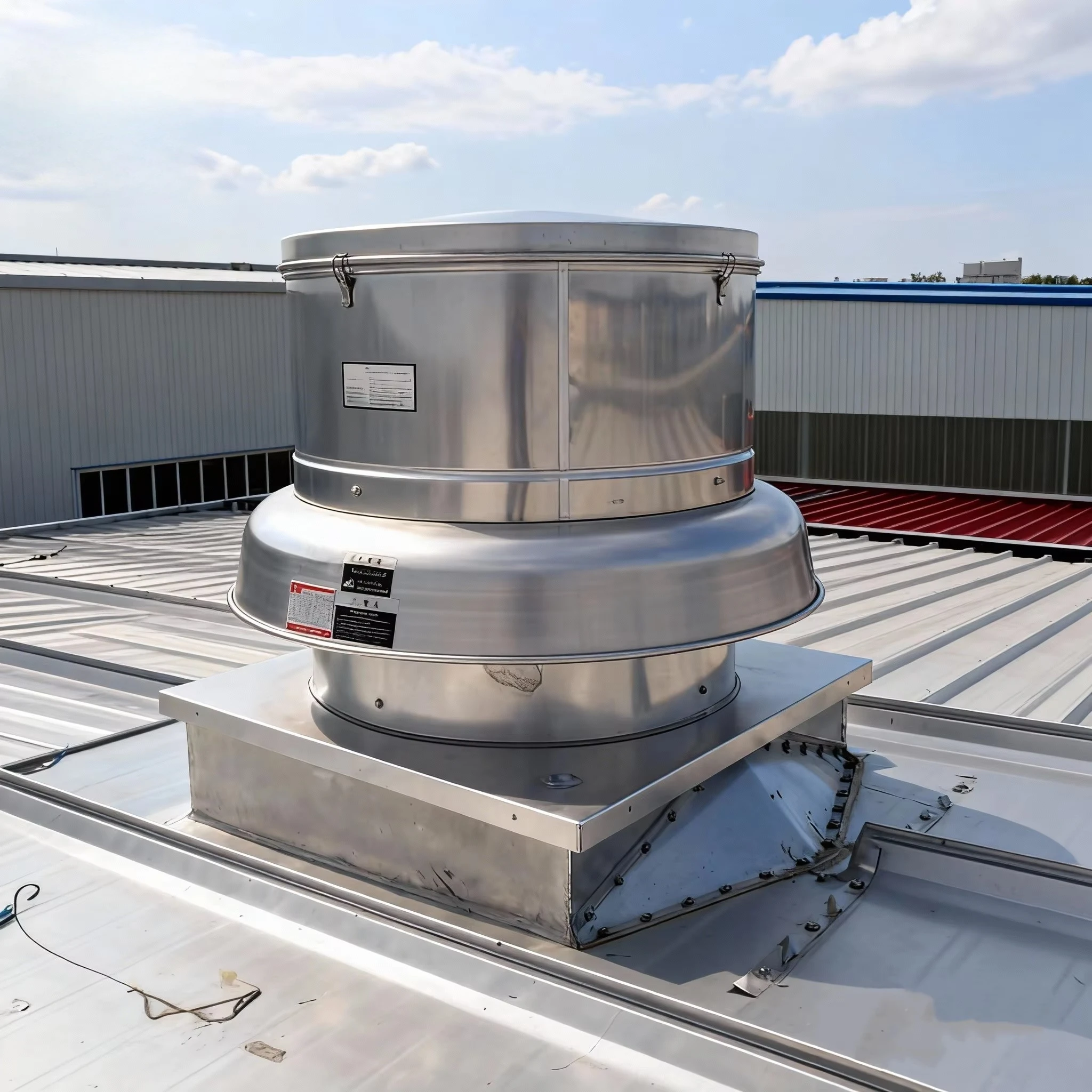 Axial flow all aluminum roof fan, fire exhaust fan roof type.