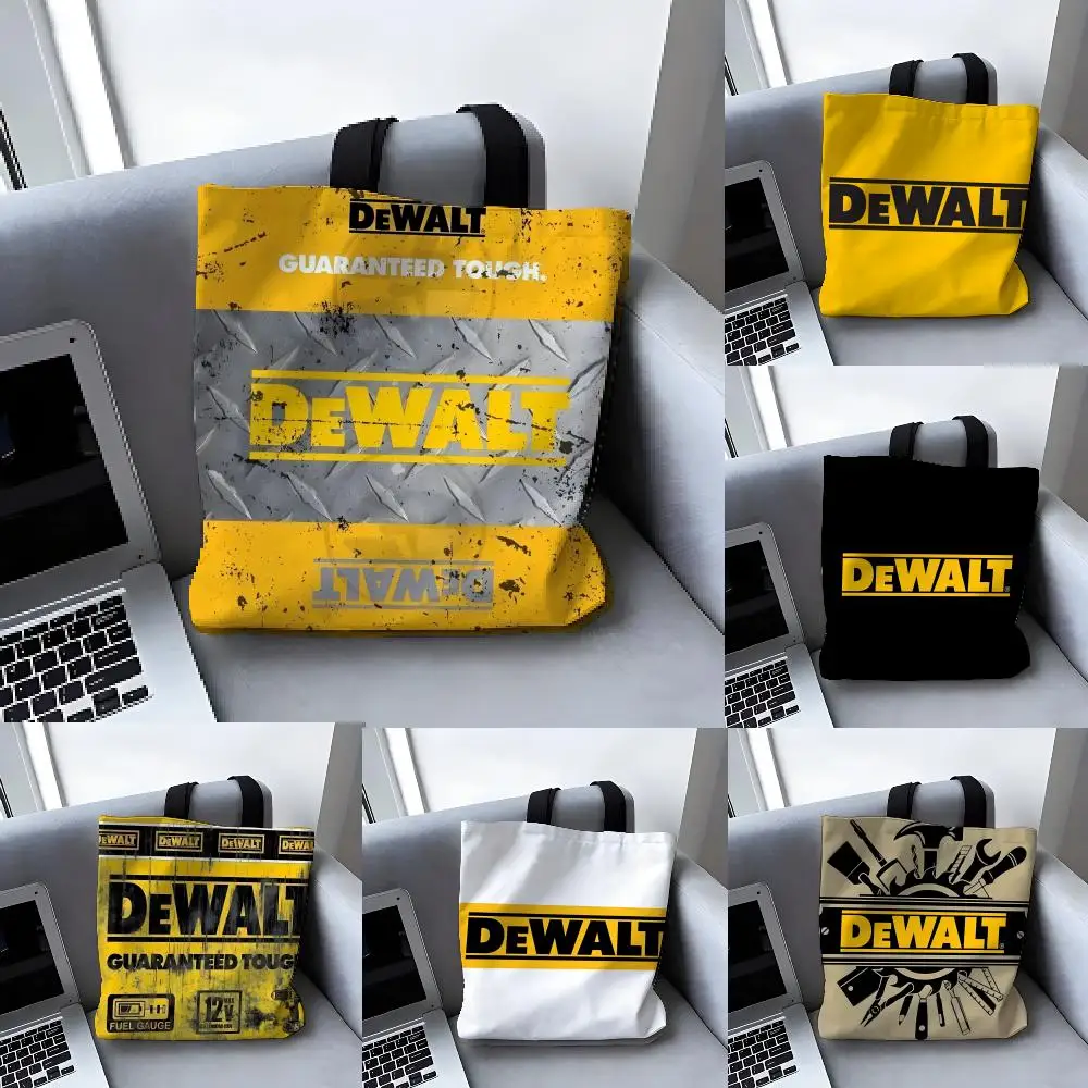 Tool Box D-DeWaltMT Cool Storage Bags Canvas Tote Bag Large Women's Designer Handbags Shopping Bags for Groceries
