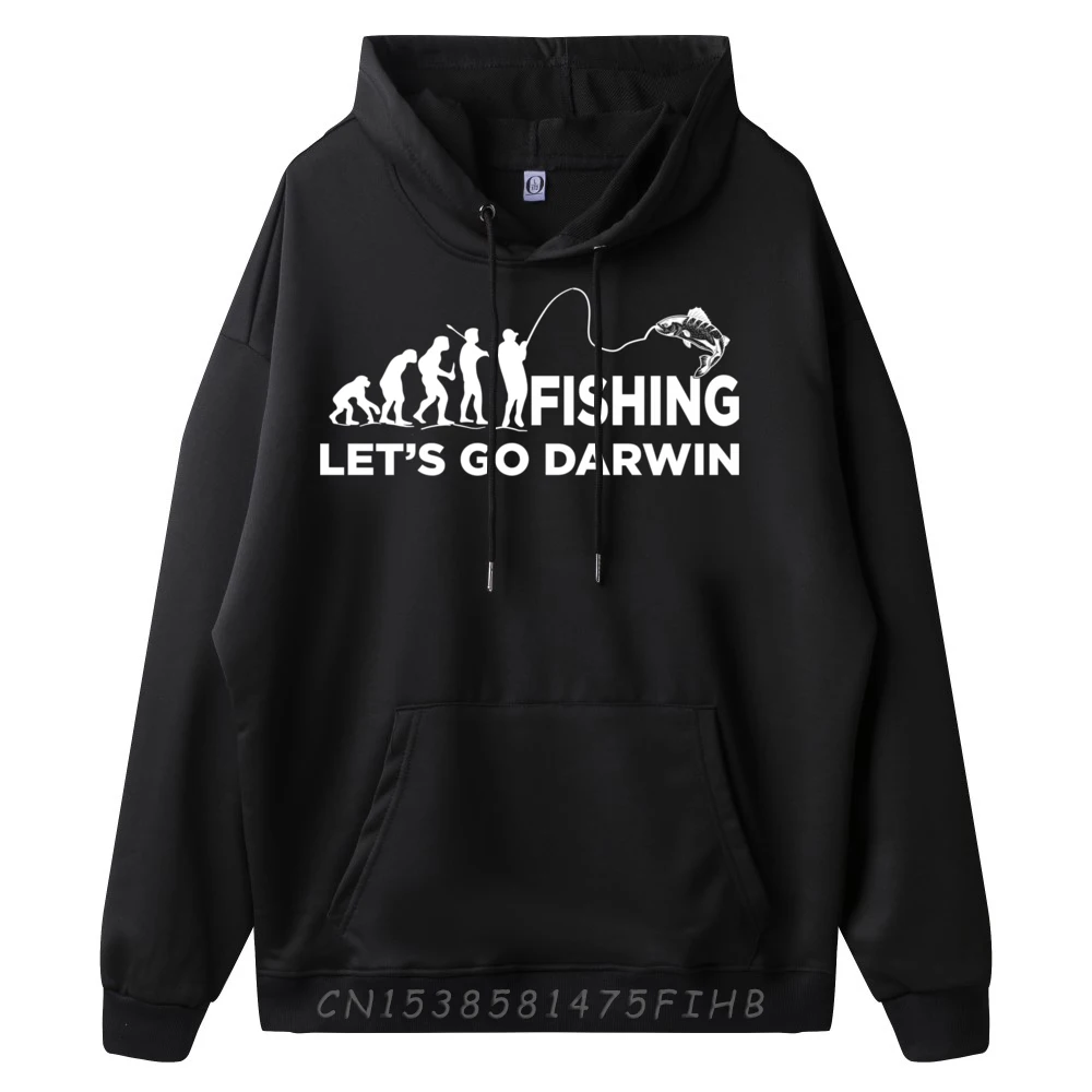 Let Is Go Darwin Funny Fishing Evolution Fishermen Fisherman Pullover Hoodies For Men New Year 2025