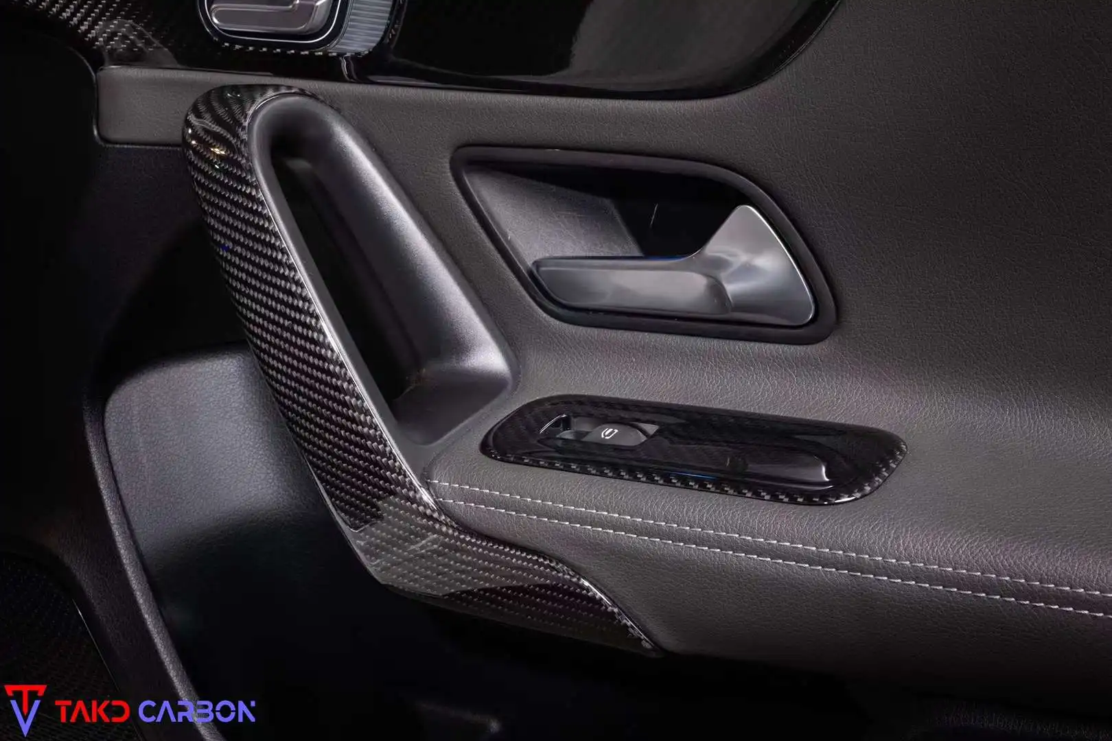 TAKD Carbon Brand 3K Twill Carbon Weave in Glossy Finish Dry Carbon Fiber Interior Decoration Kit For BENZ AMG A35