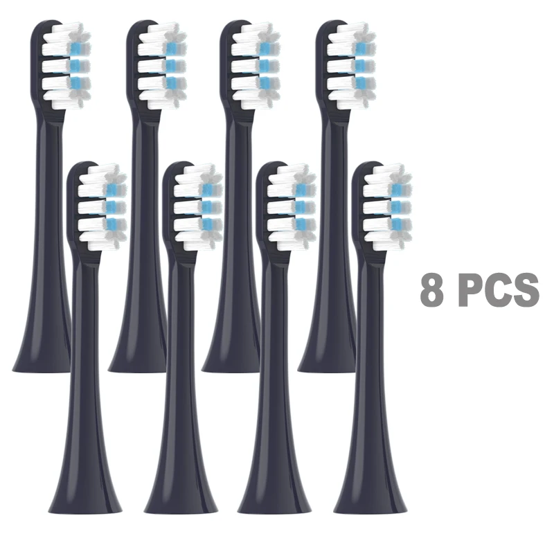 Cabeças de escova de dentes de substituição para mijia t301/t302/t501 sonic escova de dentes elétrica dupont bicos de cerdas com embalagem a vácuo