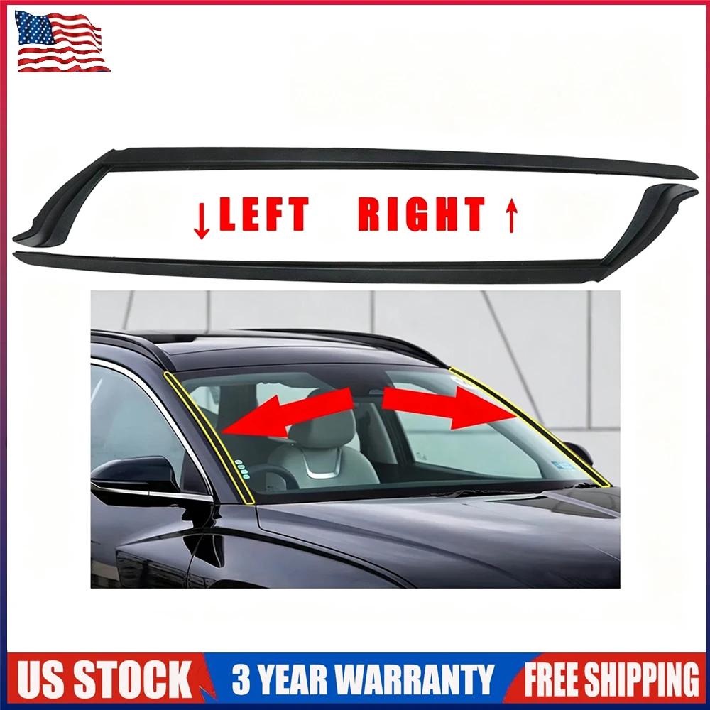 Car Front Left Right Side Windshield Pillar Molding Trim Durable For Hyundai Tucson Santa Cruz 2022-2024 Car Accessories 86130N9000 86140N9000