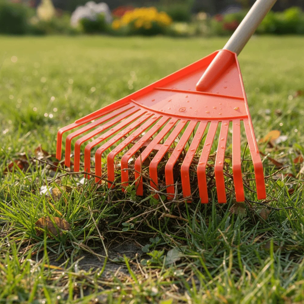 Plastic Grass Rake High Hardness Portable Compact Weeding Rake Head Small Shrub High Strength Yard Rake Flower Beds