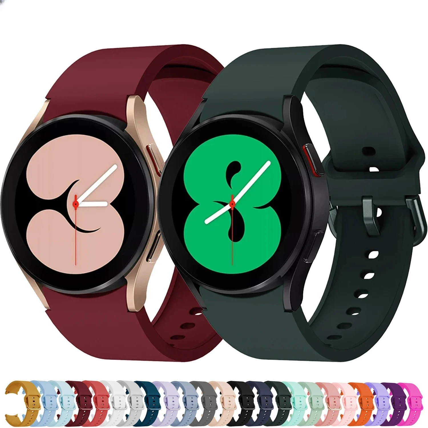 

Силиконовые ремешки для Galaxy Watch 6 Classic, совместимые с Samsung Galaxy Watch 5 Pro, ремешок 45 мм/Galaxy Watch 4/5/6 ремешков 40/44 мм