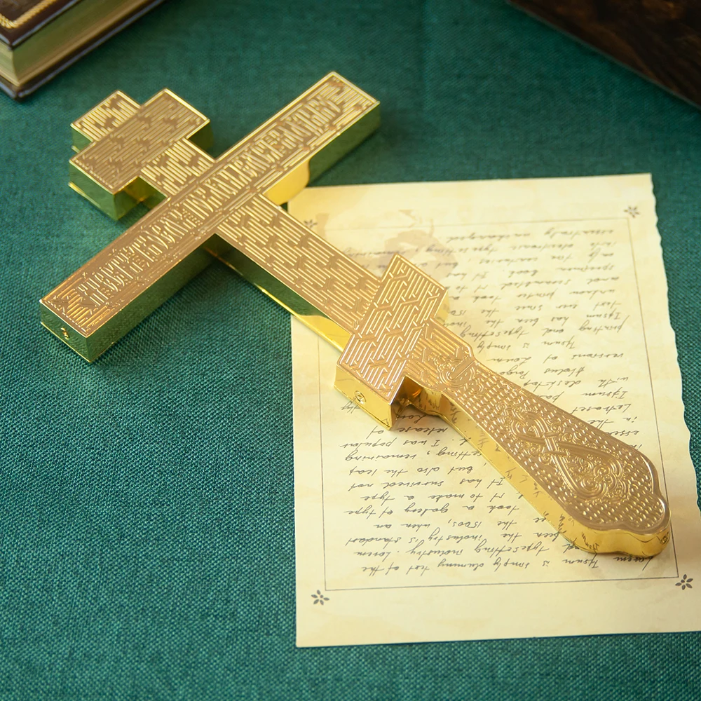 HTISOK Prächtiges Orthodoxes Griechisches Segenskreuz für Kirchendekoration und den persönlichen Gebrauch – Detail 12