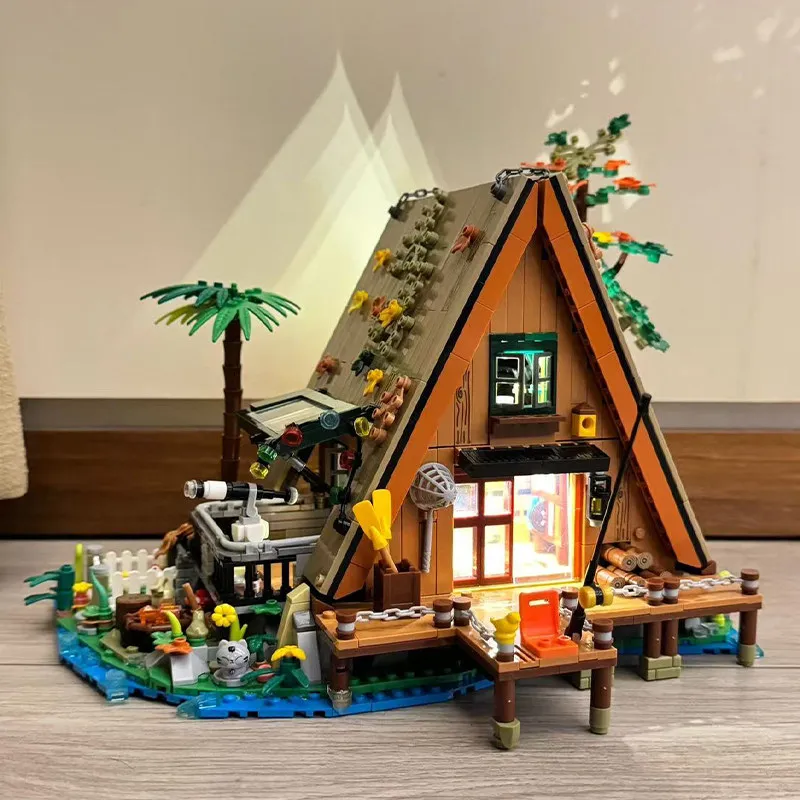 [Forest Chalet] Building Block Hut House Villa Adult Version Assembled Boy and Girl Birthday Gift