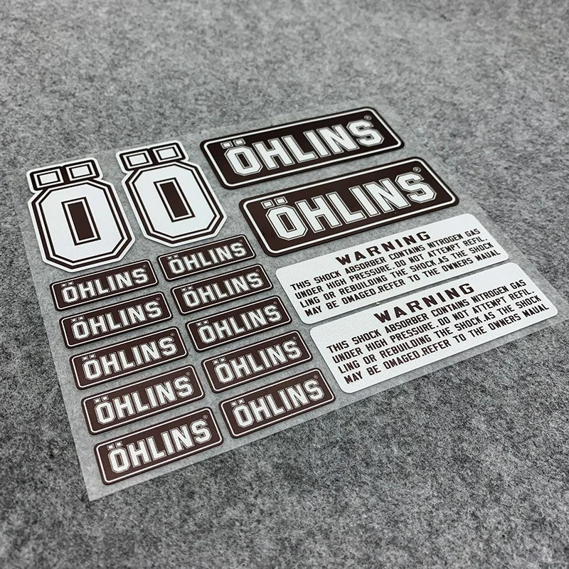 For OHLINS Racing Suspension Shock Motorcycle Accessories Decals Reflective Sticker Modification decoration Waterproof 3