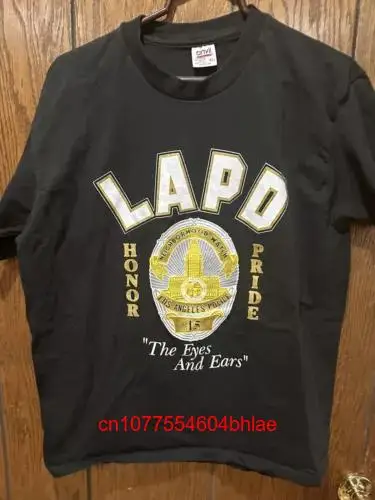 VTG 90S LAPD NEIGHBORHOOD WATCH T SHIRT XL THE EYES AND EARS LAW ENFORCEMENT long or short sleeves