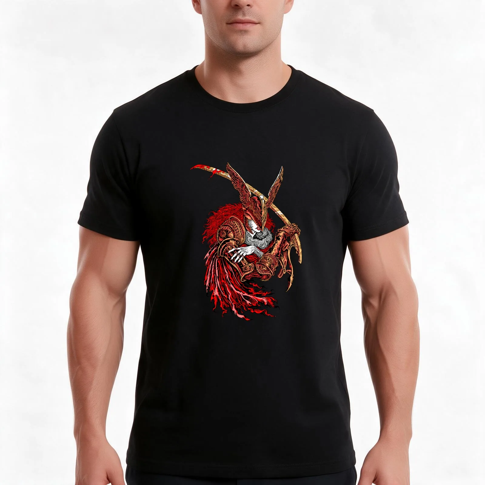 Malenia, Blade of Miquella T-Shirt, Summer Casual Cotton Tee, Oversized Streetwear Tops, Vintage Graphic Print, Unisex Men Women