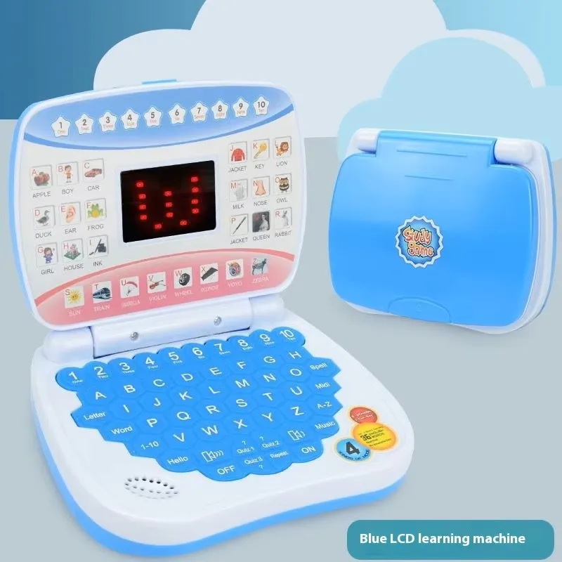 Mini Simulierte Laptop Frühe Bildung Maschine LED Display Lernen Gerät Musik Kinder Spielzeug