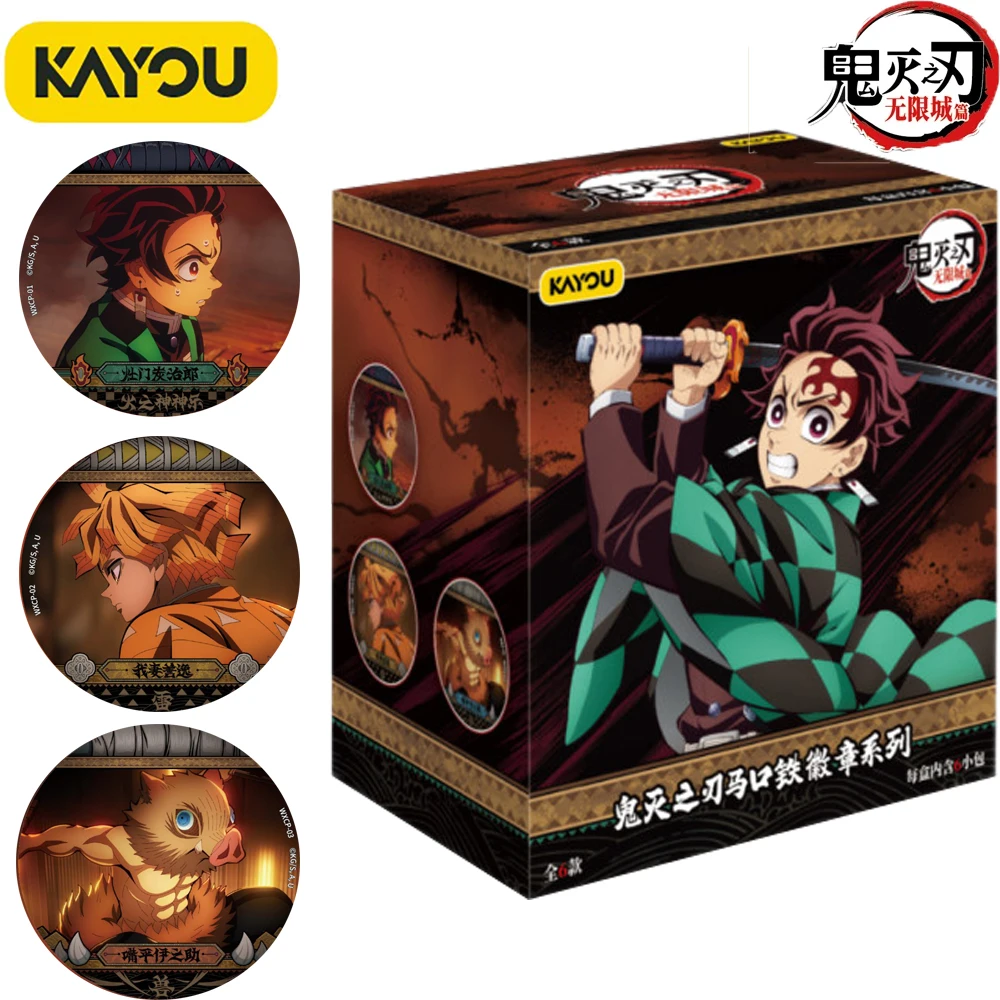 

Original KAYOU Demon Slayer Anime Character Peripheral Tinplate Round Badge Premium Collectible Pendants Backpack Decor Gifts