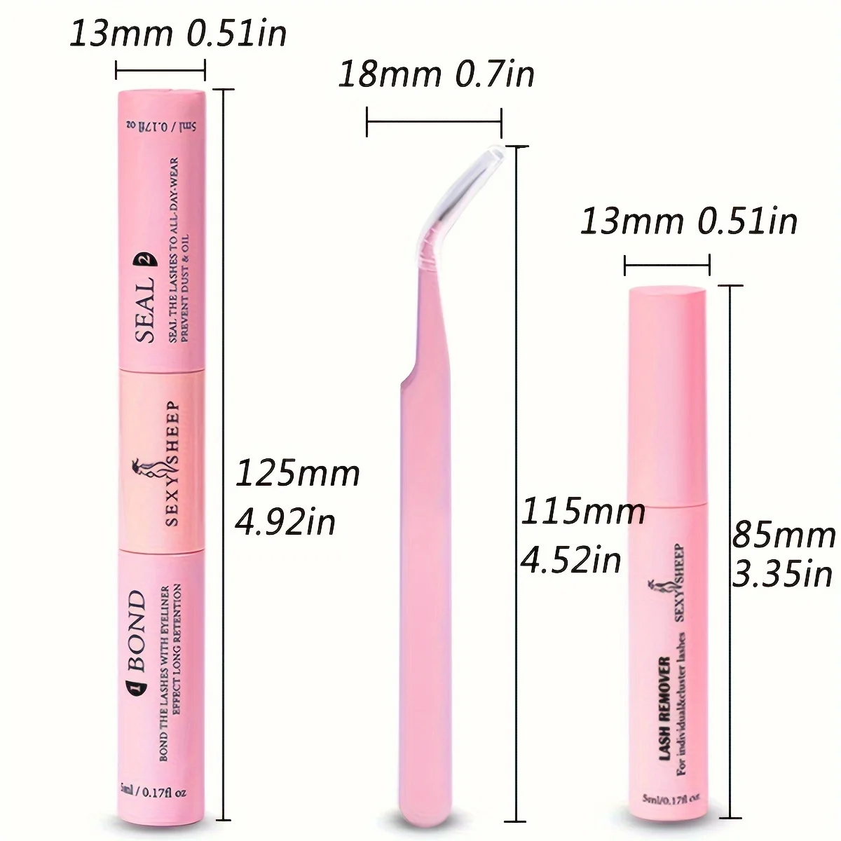 Lash Bond and Seal-Dissolvant de colle pour extensions de cils, outil de maquillage étanche, kit de bricolage, longue durée, 48-72 heures, 5ml, 10ml