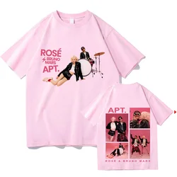APT ROSÉ & Bruno Mars T-Shirts New Pattern DesignSense Tshirts High Quality Cotton Tees Fashion Women Men Two Sides Tops Unisex