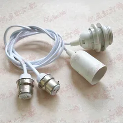 Extension Cord Wires Lamp Holder B22 to E27 Lengthened Lamp Head Vintage Bayonet to Screw Shade Adapter Hanging Lantern Hanging