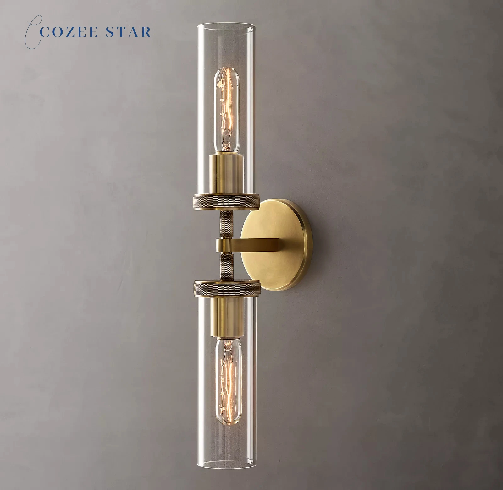 

Modern Glass Wall Lamps Lustre Lambeth Knurled Linear Sconce Glass Wall Light Lighting Fixture