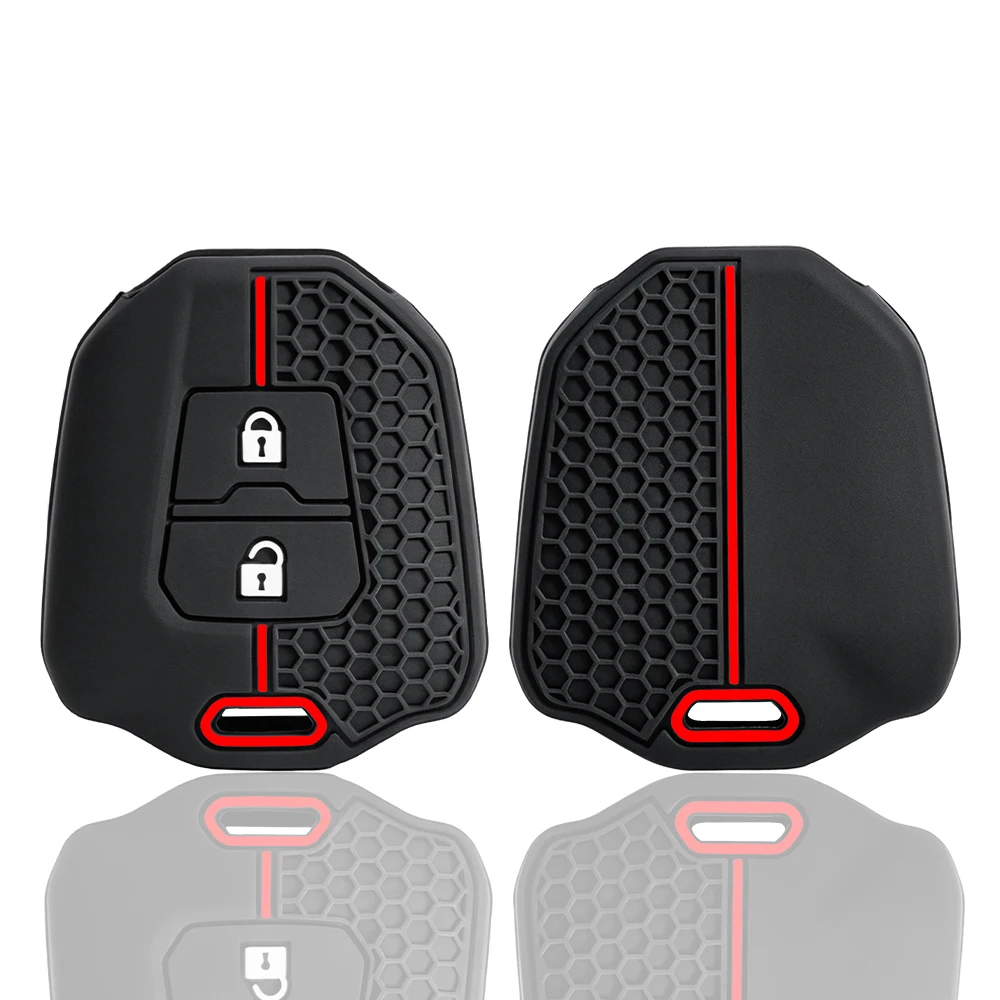 2026 Silicone Car Key Case Cover For Isuzu D Max Mu-x V-Cross Truck 2 Button Car Accessories Key Cover Cap Holder Shell Skin Fob