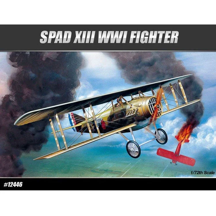 Academy Plastic Assembly Scale Model Kit 12446 SPAD XIII WWI FIGHTER 1/72 Model