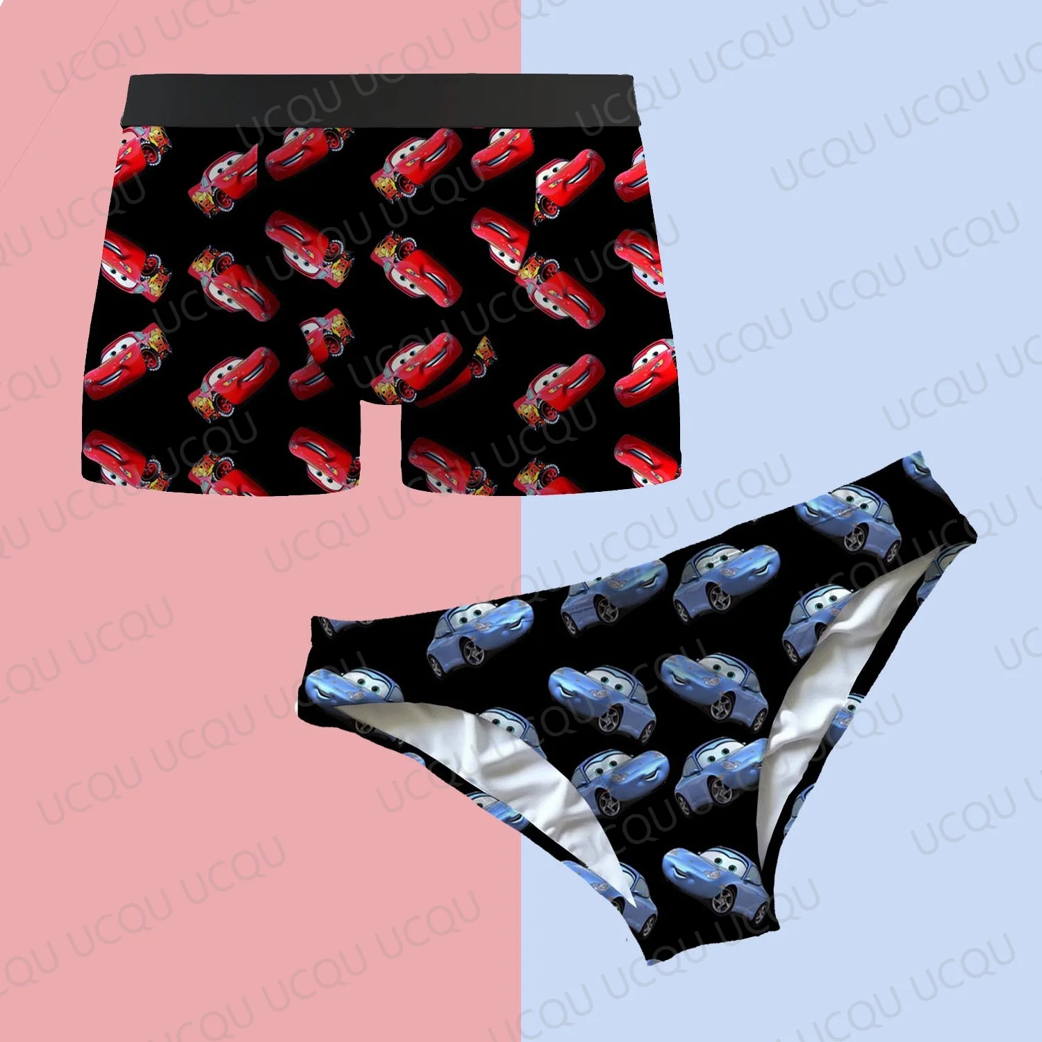 Ensemble deux pièces Lightning McQueen Sally Kawaii, sous-vêtements pour Couple, culotte assortie, tenues mignonnes, cadeau de noël, offre spéciale, 2025