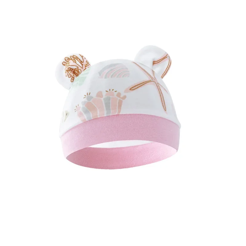 2024 New Candy Color Baby Hat Soft & Breathable Newborns Fetal Caps Fashionable Bonnet Comfortable Headwear for 0-3 Months