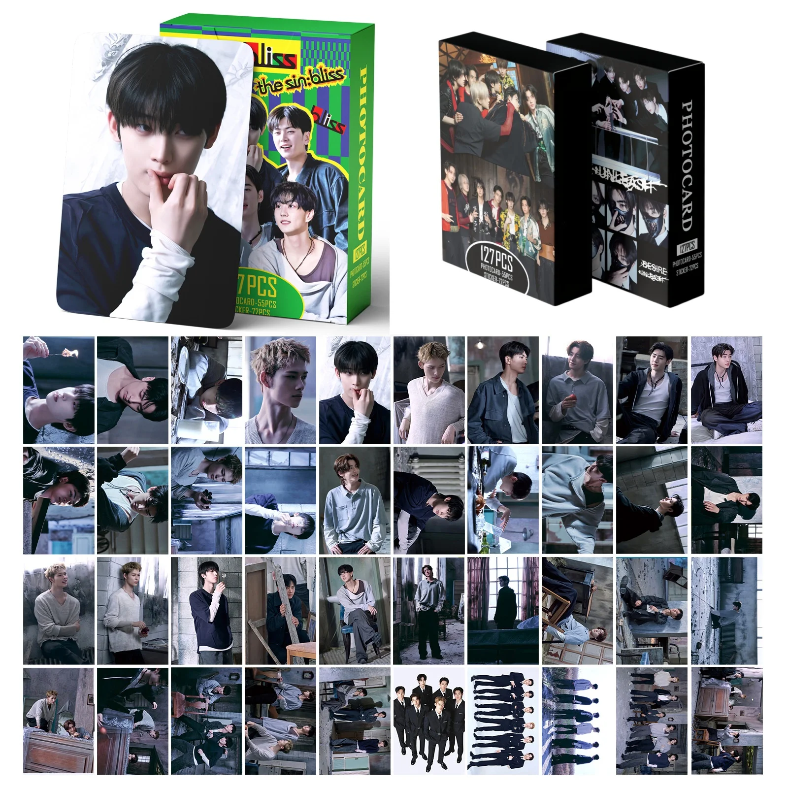127Pcs Boy Group THE SIN BLISS Merch Collection Double-sided Lomo Cards Set New Album JUNGWO Photocard Stickers Fans Gifts