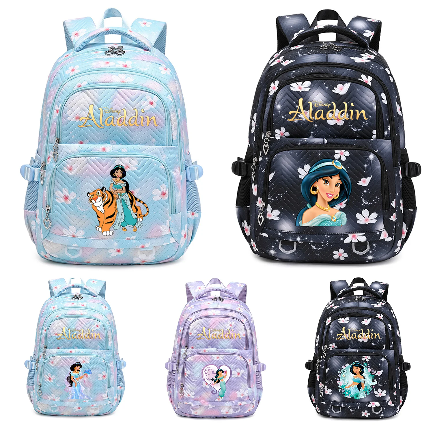 Aladdin Jasmine Princess Waterproof Women Backpack Female Travel Bag Backpacks Schoolbag for Teenage Girls Bookbag Mochila