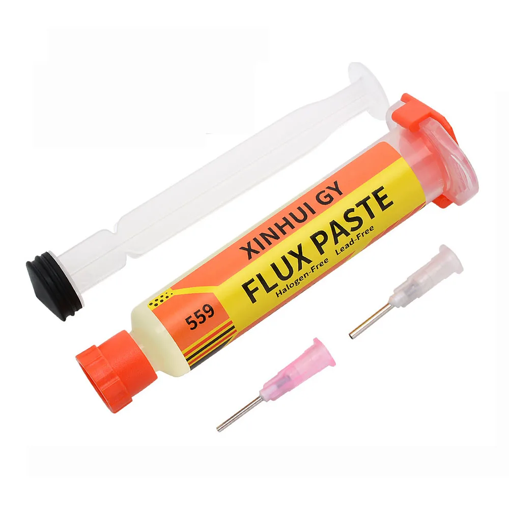 559 Entlötdraht + NC-559 Flussmittelpaste Spritzen-Set, Lötzinnentferner-Set für Elektronik-PCB-Komponenten-Reparatur und Nachbearbeitung